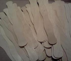 8' Unfinished Wood Wavy Bid Paddle Fan Sticks (Pack of 100)